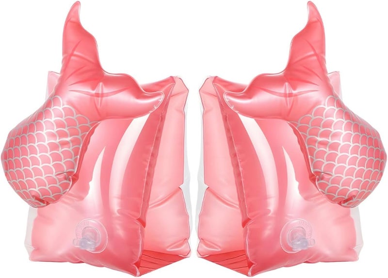 YUNLOVXEE 2 Pack Arm Floaties for Kids - Cute Cartoon Inflatable Pool Arm Floaties Swim Rings, PVC Arm Bands Floater Sleeves for Toddlers Children 3-5-6-12 Years (Watermelon) - Image 1